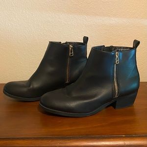 Black Zip-up Ankle Booties